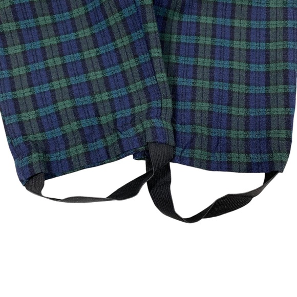 Vintage Kings Bay Womens Stretch Stirrup Pants Size 12 Green Navy Plaid USA - Picture 6 of 9